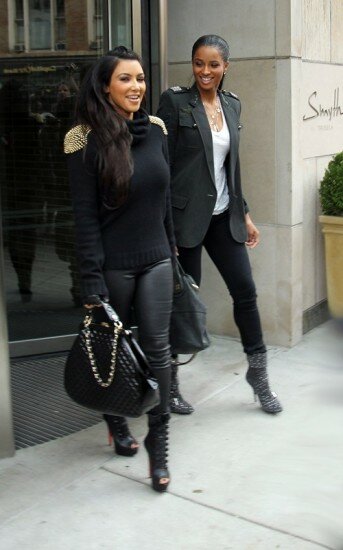 Kim Kardashian lunches with Ciara