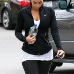 Kim Kardashian back to the gym