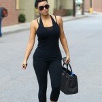 Kim Kardashian in workout lycra