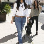 Kim Kardashian and Kourtney Kardashian head out
