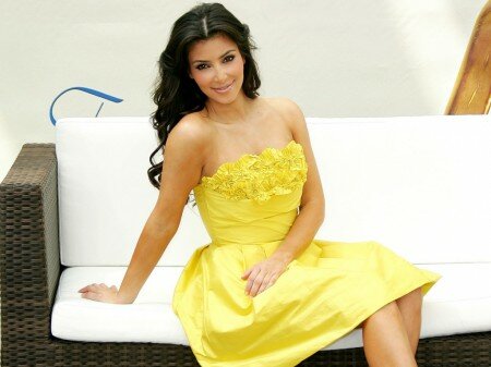 Kim Kardashian Yellow Dress