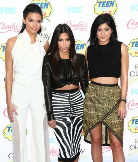Kim Kardashian with Kendall Jenner and Kylie Jenner